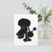 Carte Postale Drôle Black Poodle Chien Chien Chien Caricature (Debout devant)