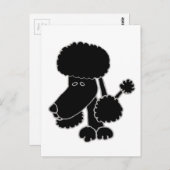 Carte Postale Drôle Black Poodle Chien Chien Chien Caricature (Devant / Derrière)
