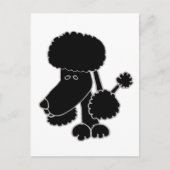 Carte Postale Drôle Black Poodle Chien Chien Chien Caricature (Devant)
