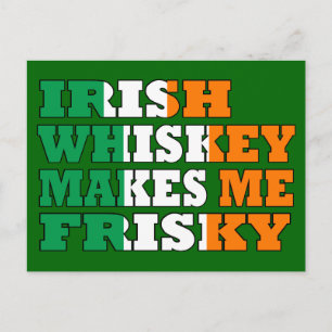 Carte Postale Drôle boisson irlandaise disant