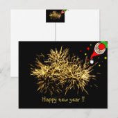 Carte Postale Drôle, bonne nouvelle année ! (Devant / Derrière)