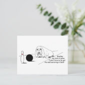 Carte postale Drôle Bowling Dog (Debout devant)