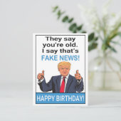 Carte Postale Drôle cadeau d'anniversaire de Trump (Debout devant)