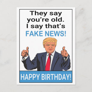 Carte Postale Drôle cadeau d'anniversaire de Trump