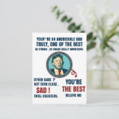 Carte Postale Drôle cadeau de fête des pères trump (Debout devant)