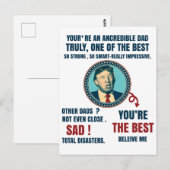 Carte Postale Drôle cadeau de fête des pères trump (Devant / Derrière)