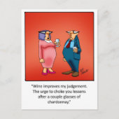 Carte Postale Drôle cadeau de vin! (Devant)