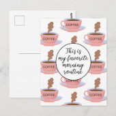 Carte Postale Drôle café du matin (Devant / Derrière)