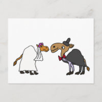 Drôle Camel Bride et Groom Mariage Dessin
