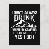 Carte Postale Drôle camper et boire des paroles (Devant)