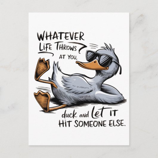 Carte Postale Drôle Canard (Devant)