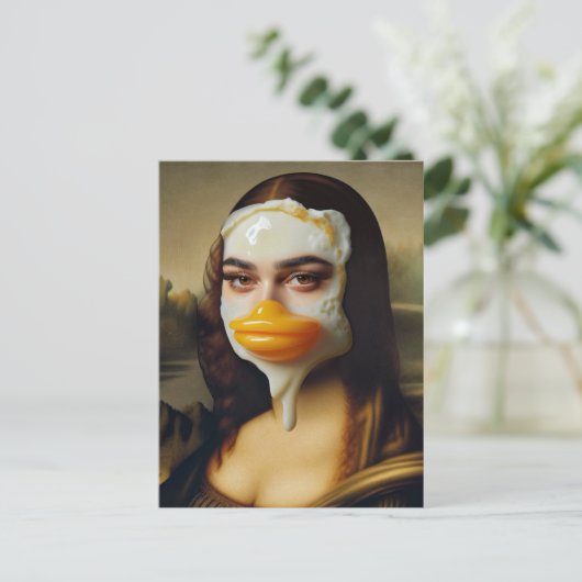 Carte Postale Drôle Canard Face Oeuf Mona (Debout devant)