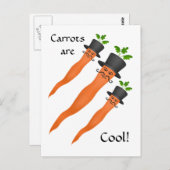 Carte Postale Drôle carottes cool (Devant / Derrière)