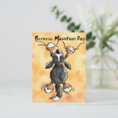 Carte postale Drôle Cartoon Bernese Mountain Dog (Debout devant)