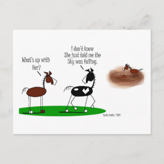 Carte Postale Drôle Cartoon Cheval