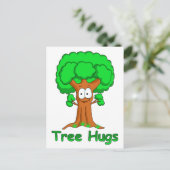 Carte Postale Drôle Cartoon Tree Hugs (Debout devant)