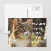 Carte Postale Drôle chapeau Faites-moi confiance Je suis Fluffy (Devant / Derrière)