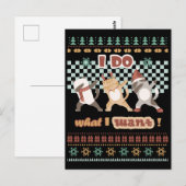 Carte Postale Drôle Chat - Je fais ce que je veux (Devant / Derrière)