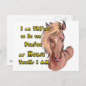 Carte Postale Drôle Cheval (Devant / Derrière)