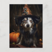 Carte Postale Drôle chien d'Halloween (Devant)