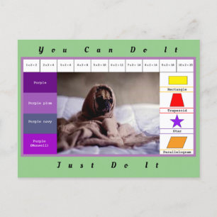 Carte Postale Drôle chien jeu éducatif