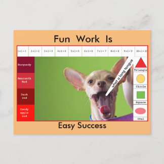Carte Postale Drôle chien jeu éducatif