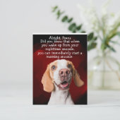 Carte Postale Drôle chien pensée (Debout devant)