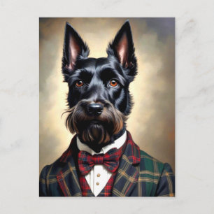 Carte Postale Drôle Chien Terrier écossais