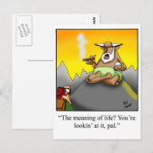 Carte Postale Drôle Cigar Wise Man Cartoon Cadeaux! (Devant / Derrière)