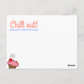 Carte Postale Drôle Citation blanche illustrée Desserts (Dos)