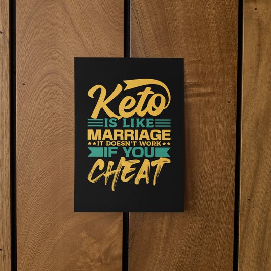 Carte Postale Drôle Citation de triche Keto Diet