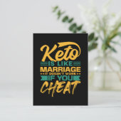 Carte Postale Drôle Citation de triche Keto Diet (Debout devant)
