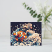 Carte Postale Drôle ClownFish Femme de mode (Debout devant)