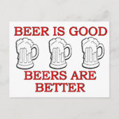 Carte Postale Drôle Conception de bière (Devant)