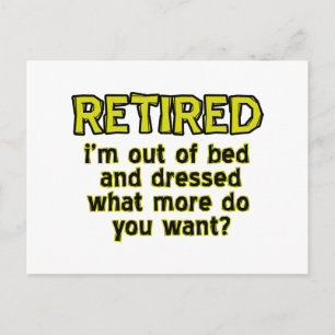 Carte Postale Drôle conceptions à la retraite