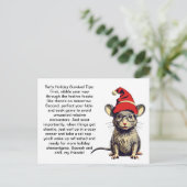 Carte Postale Drôle Conseils De Survie De Vacances D'Un Rat (Debout devant)