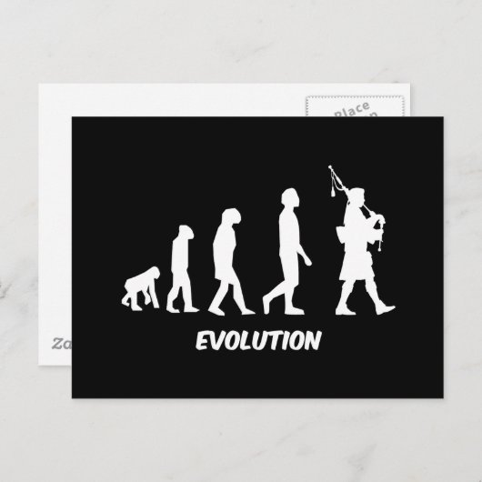 Carte Postale Drôle cornemuses (Devant / Derrière)