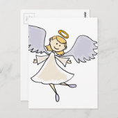 Carte Postale Drôle Dancing Angel Cartoon (Devant / Derrière)