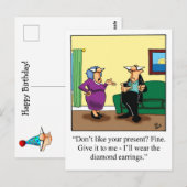 Carte postale drôle d'anniversaire (Devant / Derrière)