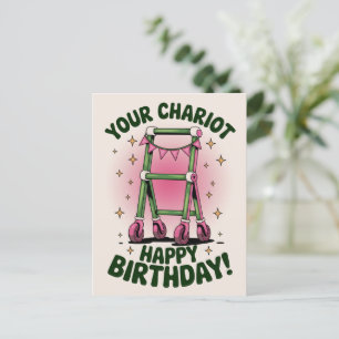 Carte Postale Drôle de anniversaire en vieillissant Walker Anniv