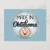 Carte postale drôle de bébé garçon bleu Oklahoma (Devant)
