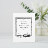 Carte Postale drôle de blague d'algèbre (Debout devant)