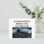 Carte Postale drôle de blague en radiologie (Debout devant)