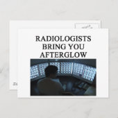 Carte Postale drôle de blague en radiologie (Devant / Derrière)