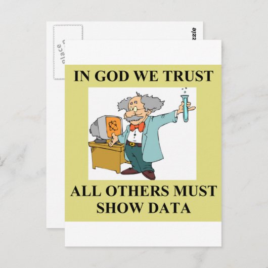 Carte Postale drôle de blague scientifique (Devant / Derrière)