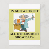 Carte Postale drôle de blague scientifique (Devant)