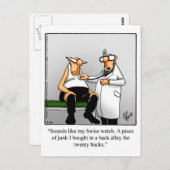 Carte postale drôle de bon rétablissement (Devant / Derrière)