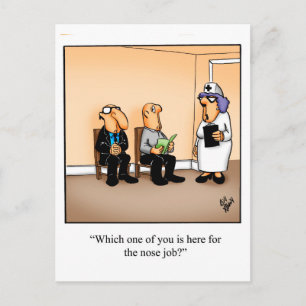 Carte postale drôle de bon rétablissement "Rhinopl