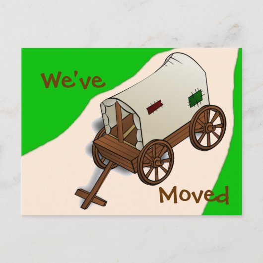 Carte postale drôle de changement d'adresse (Devant)