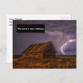 Carte postale drôle de changement d'adresse de la  (Devant / Derrière)